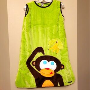 Sozo lime green plush monkey sleep sack